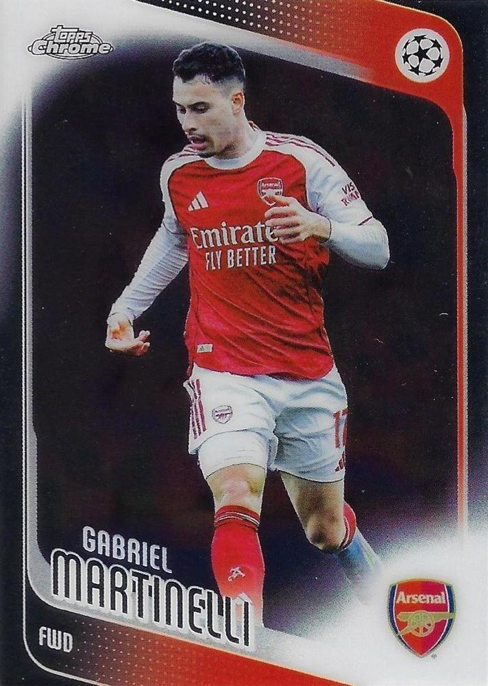 2025 Topps Chrome UCC Gabriel Martinelli #19 Arsenal FC