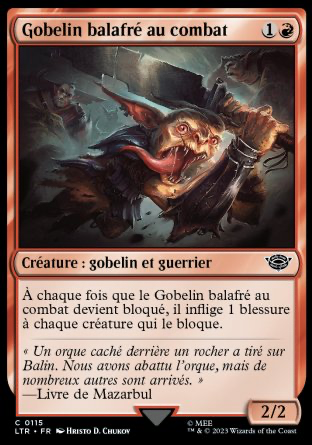 2023 Magic MTG Le Seigneur des Anneaux Gobelin balafré au combat LTR #115