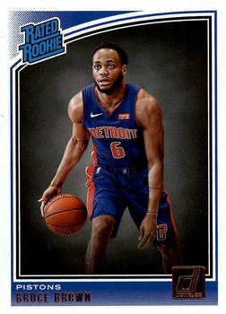 2018 Panini Donruss Rated Rookie Bruce Brown #161 Detroit Pistons