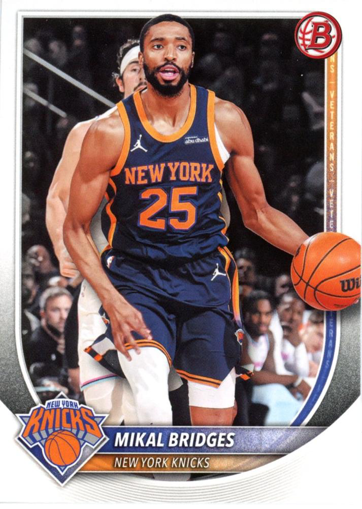 2025 Topps Bowman Mikal Bridges #152 New York Knicks