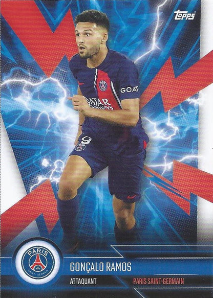 2023 Topps PSG Fan Set Super Electric Gonçalo Ramos #PSGS-2 Paris Saint-Germain