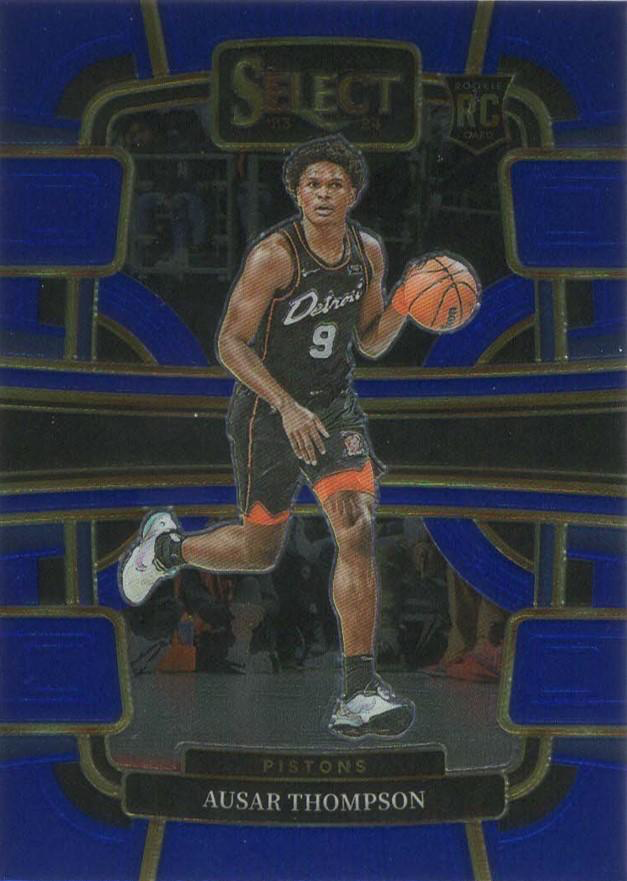 2023 Panini Select NBA Blue Ausar Thompson RC #95 Detroit Pistons