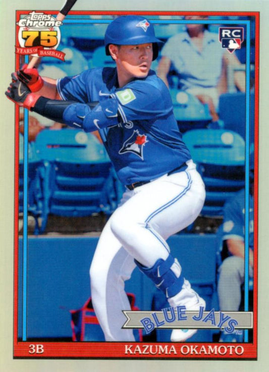 2026 Topps Chrome 1991 35th RC Kazuma Okamoto #91CB-24 Toronto Blue Jays