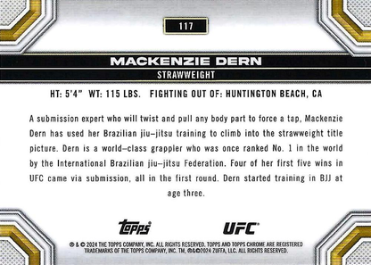 2024 Topps Chrome UFC Mackenzie Dern #117