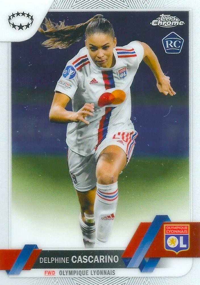 2022 Topps Chrome UCC Women's Delphine Cascarino RC #36 Olympique Lyonnais Feminin