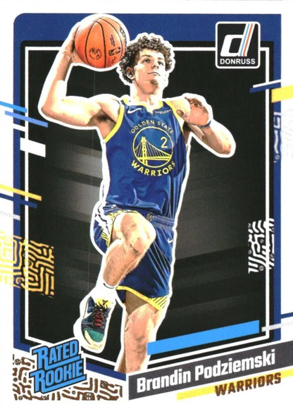 2023 Panini Donruss Brandin Podziemski Rated Rookie #249 Golden State Warriors