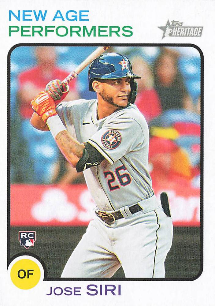 2022 Topps Heritage New Age Performers Jose Siri Houston Astros #NAP-20