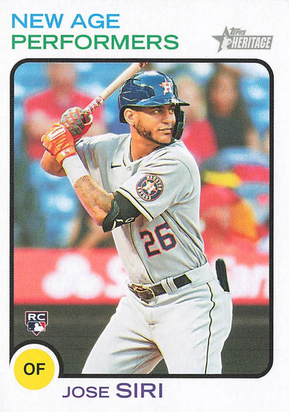 2022 Topps Heritage New Age Performers Jose Siri Houston Astros #NAP-20