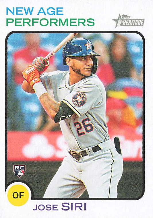 2022 Topps Heritage New Age Performers Jose Siri Houston Astros #NAP-20