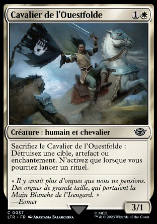 2023 Magic MTG Le Seigneur des Anneaux Cavalier de l'Ouestfolde LTR #37