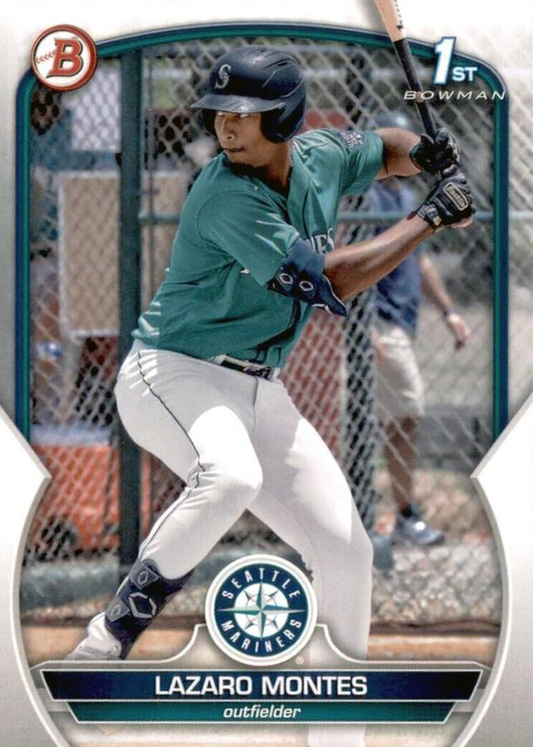 2023 Topps Bowman Paper Prospects Lazaro Montes 1st Seattle Mariners #BP-58
