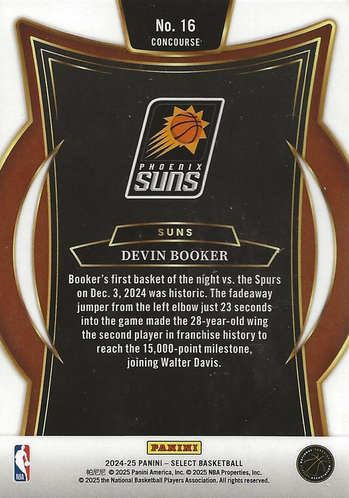 2024 Panini Select Devin Booker Blue #16 Phoenix Suns