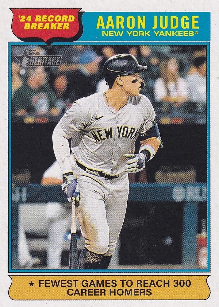 2025 Topps Heritage Aaron Judge RB #3 New York Yankees