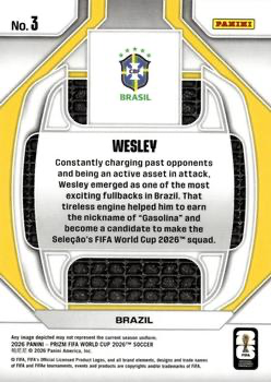 2026 Panini Prizm FIFA World Cup New Era Wesley #3 Brésil