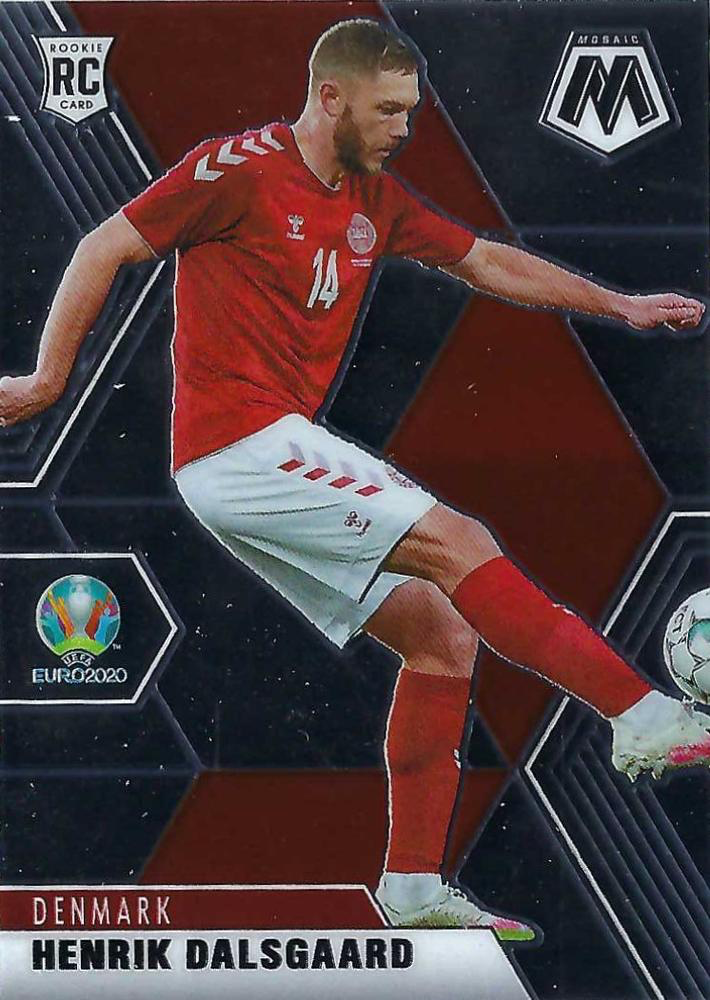 2021 Panini Mosaic UEFA EURO 2020 Henrik Dalsgaard RC #36 Danemark