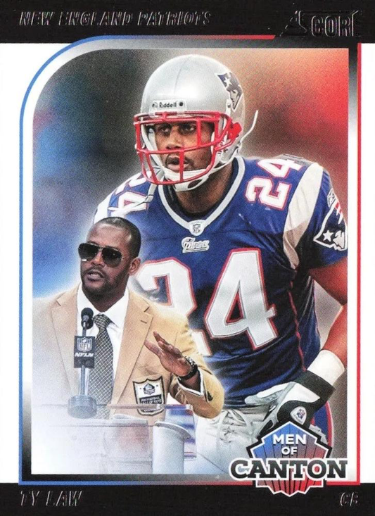 2024 Panini Score Football Men of Canton Ty Law New England Patriots #19
