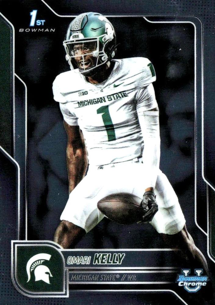 2025 Topps Bowman U Chrome Omari Kelly 1st #38 Michigan State Spartans