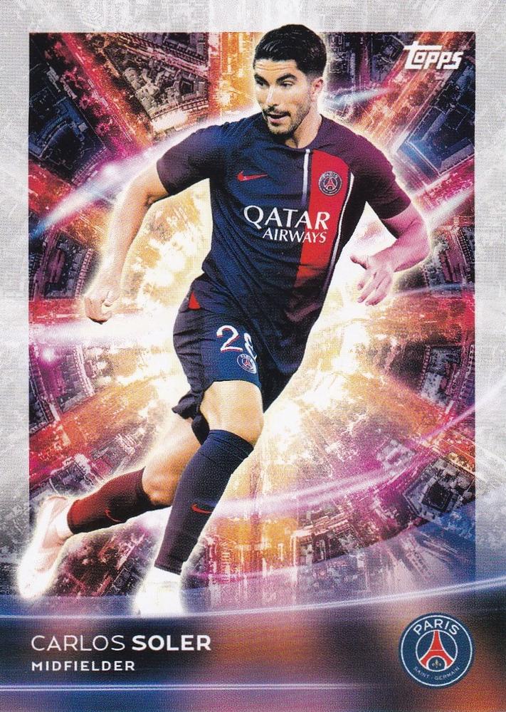 2023 Topps PSG Team Set Light Up Carlos Soler #31 Paris Saint-Germain