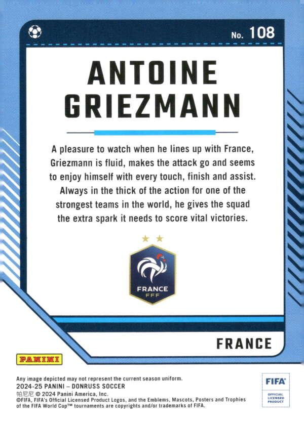 2024 Panini Donruss Antoine Griezmann #108 France
