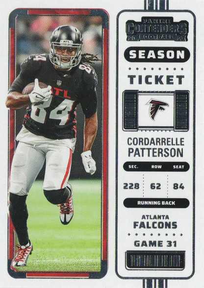 2022 Panini Contenders Cordarrelle Patterson #10 Atlanta Falcons