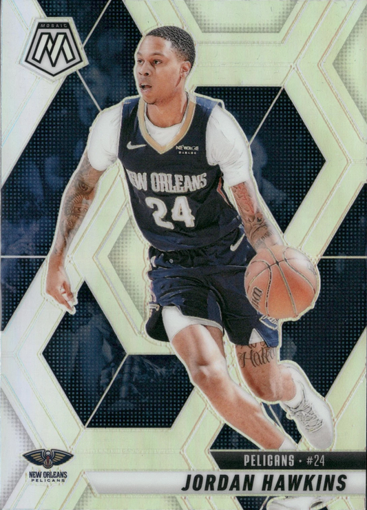 2024 Panini Mosaic Silver Prizm Jordan Hawkins #26 New Orleans Pelicans