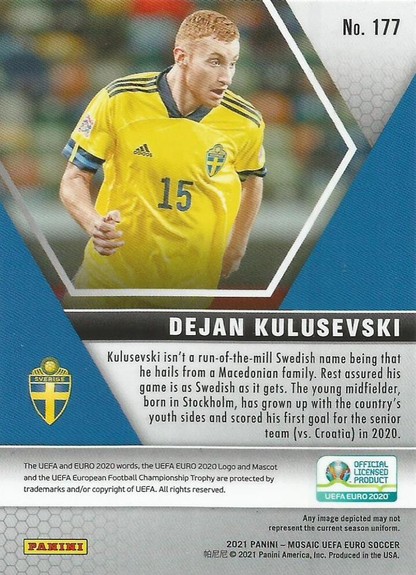 2021 Panini Mosaic UEFA EURO 2020 Dejan Kulusevski #177 Suède