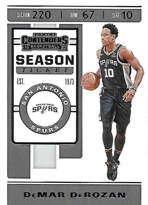 2019 Panini Contenders DeMar DeRozan #25 San Antonio Spurs