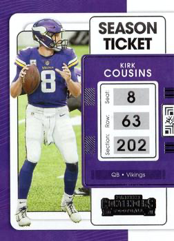 2021 Panini Contenders Kirk Cousins Minnesota Vikings #64