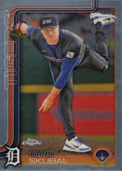 2025 Topps Chrome MLB Tarik Skubal #258 Detroit Tigers