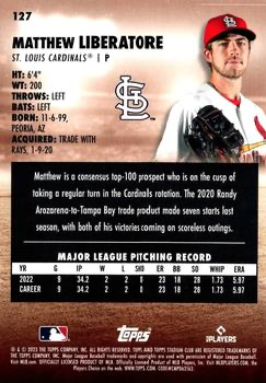 2023 Topps Stadium Club Matthew Liberatore RC St. Louis Cardinals #127