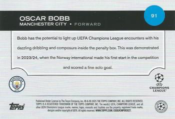 2024 Topps UCC Oscar Bobb #91 Manchester City