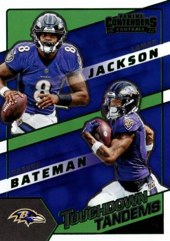 2022 Panini Contenders Touchdown Tandems Emerald Jackson / Bateman #TDT-LJA Ravens
