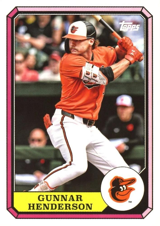 2025 Topps Archives 1987 Topps Boardwalk And Baseball Gunnar Henderson #87BB-1 Baltimore Orioles