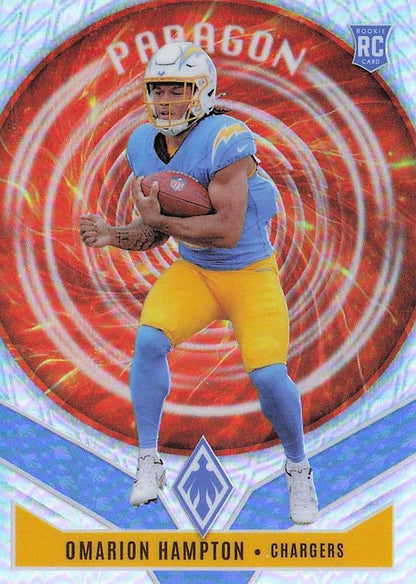 2025 Panini Phoenix Paragon Omarion Hampton #9 Los Angeles Chargers