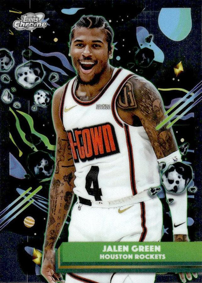 2025 Topps Chrome Cosmic Jalen Green #33 Houston Rockets