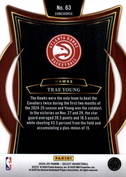 2024 Panini Select Trae Young Blue #63 Atlanta Hawks