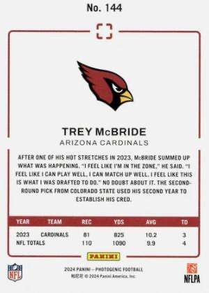 2024 Panini Photogenic Trey McBride #144 Arizona Cardinals