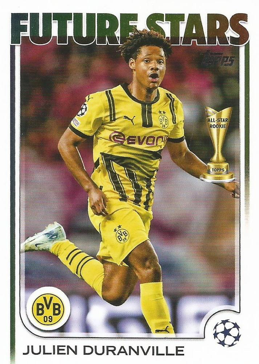 2024 Topps UCC Julien Duranville ASR Future Stars #166 Borussia Dortmund