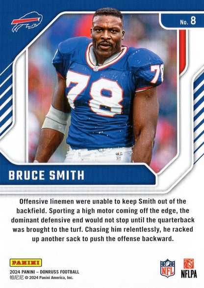 2024 Panini Donruss Legend Series Bruce Smith #8 Buffalo Bills