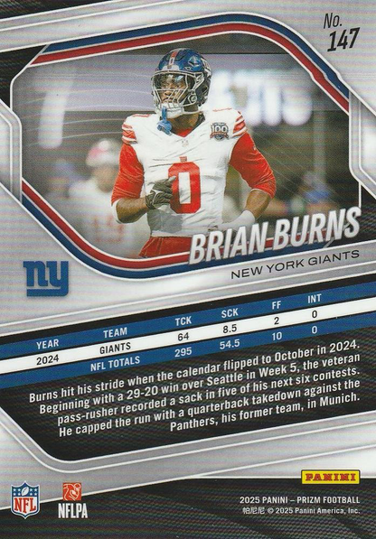 2025 Panini Prizm Brian Burns #147 New York Giants