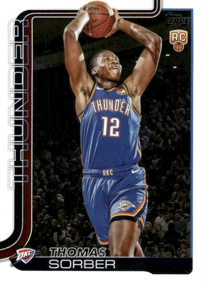 2025 Topps NBA Thomas Sorber RC #215 Oklahoma City Thunder