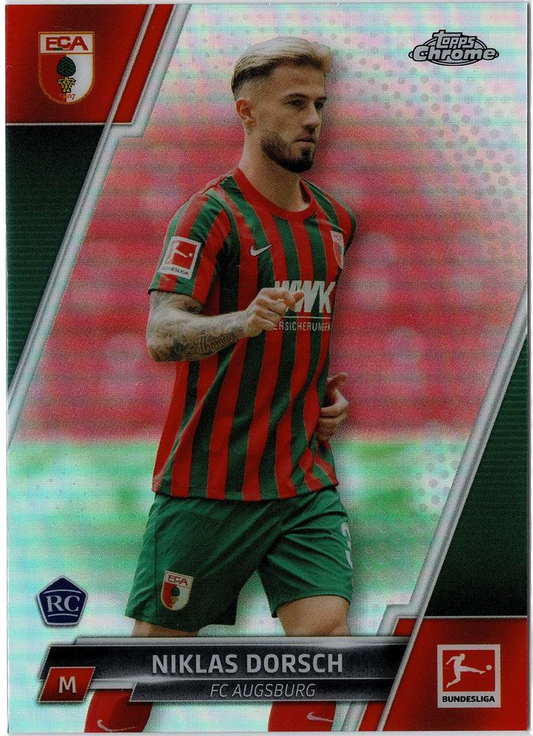 2021 Topps Chrome Bundesliga Refractor Niklas Dorsch #3 FC Augsburg