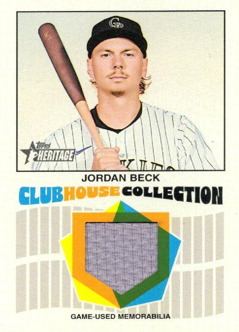 2026 Topps Heritage Clubhouse Collection Relic Jordan Beck #CCR-JB Colorado Rockies