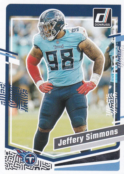 2023 Panini Donruss Jeffery Simmons #286 Tennessee Titans