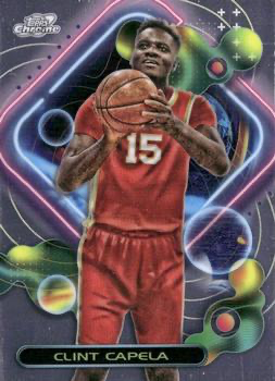2023 Topps Chrome Cosmic Clint Capela #4 Atlanta Hawks