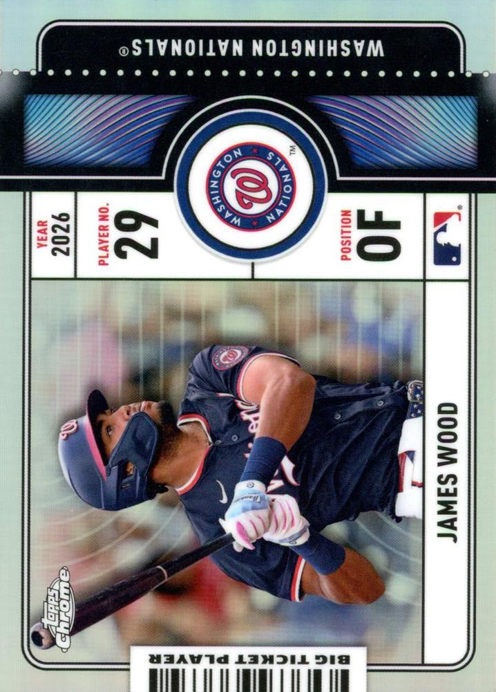 2026 Topps Chrome Big Ticket Players James Wood #BTP-15 Washington Nationals