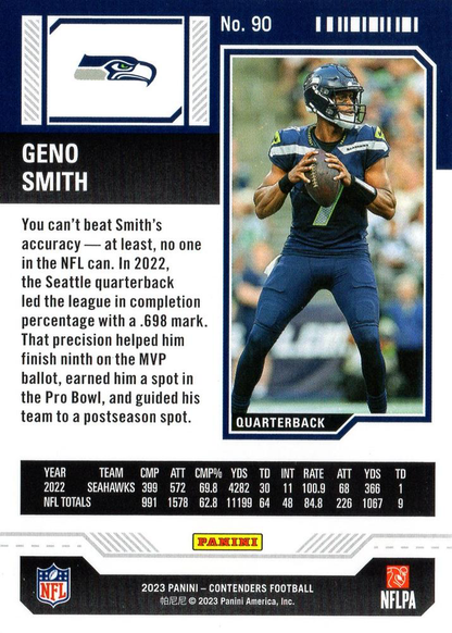 2023 Panini Contenders Geno Smith Seattle Seahawks #90