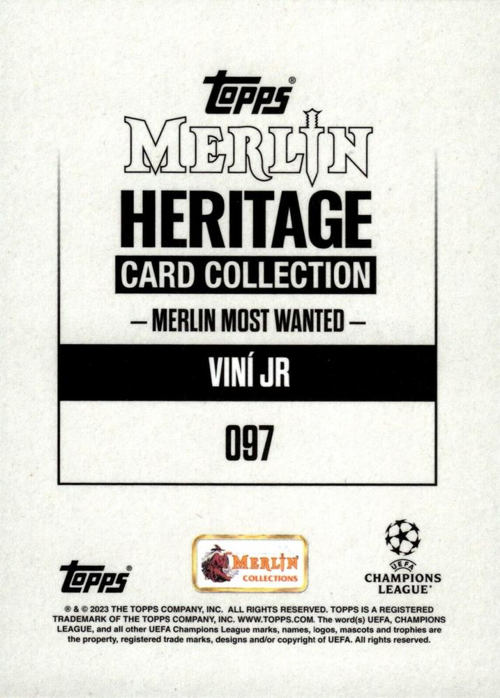 2023 Topps Merlin Heritage UCC Viní Jr MMW #97 Real Madrid CF