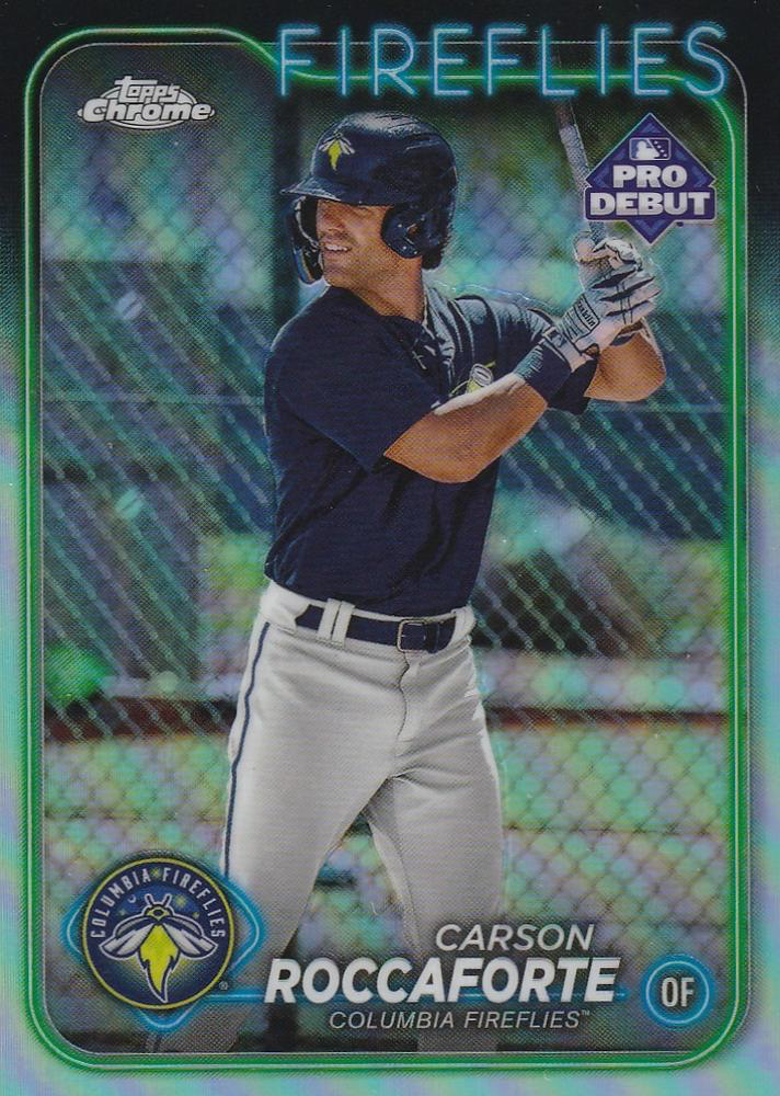 2024 Topps Pro Debut Chrome Refractor Carson Roccaforte #PDC-71 Columbia Fireflies