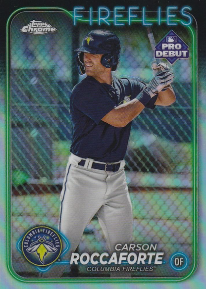 2024 Topps Pro Debut Chrome Refractor Carson Roccaforte #PDC-71 Columbia Fireflies